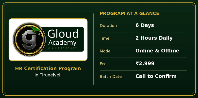 Practical HR Training in Tirunelveli 